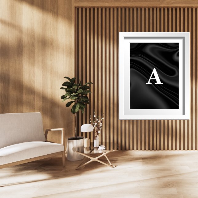 Affiche Lettre initiale Monogramme Styliste moderne (Créateur téléchargé)