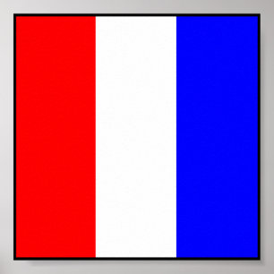 Affiche Lettre internationale du pavillon maritime nautiqu