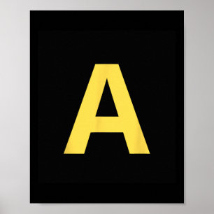 Affiche LETTRE JAUNE UN COstume D'Halloween Rouge Tee Ki