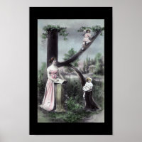 LETTRE K - Carte postale Vintage monogramme