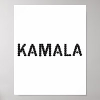 Lettre Kamala Visage Chat mignonne Conception amus