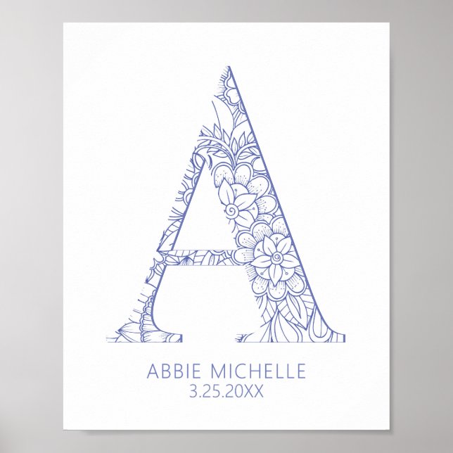 Affiche Lettre Mandala de la Côte Bleue Un mur d'art pour  (Devant)