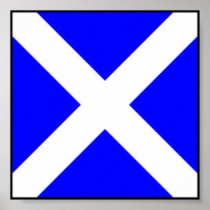 Affiche Lettre maritime internationale de drapeau de