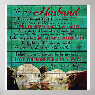 Affiche Lettre mon mari cadeau Lettre Pour Lui