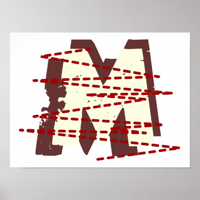 Affiche LETTRE MONOGRAPHIQUE vintage URBAIE DÉSACRÉE (Devant)