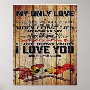 Affiche Lettre parfaite personnalisée   Lettre à mon mari