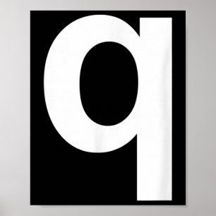 Affiche Lettre Q Chemise Alphabet Coque inférieur