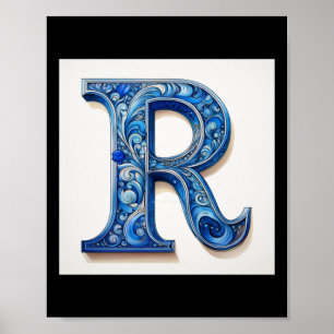 Affiche Lettre R -2- Sticker