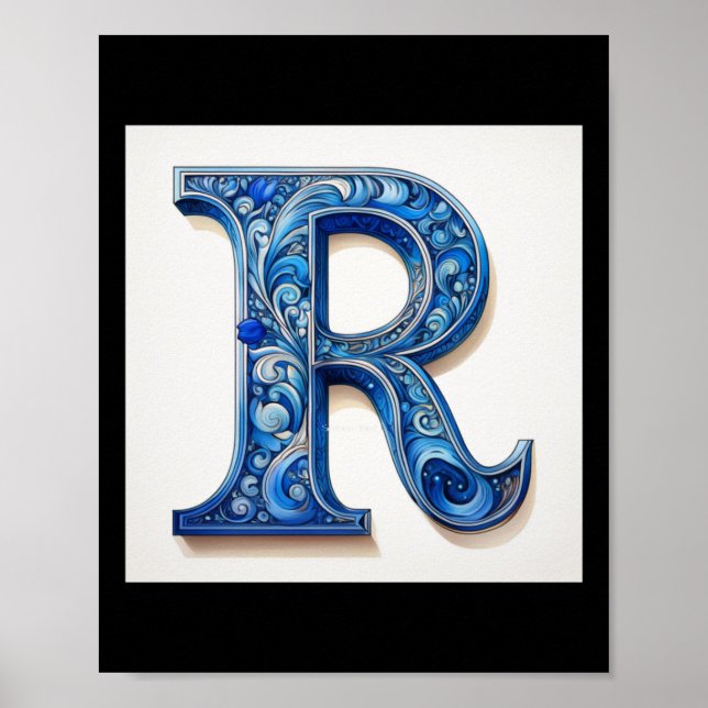 Affiche Lettre R -2- Sticker (Devant)