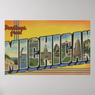 Affiche Lettre ScenesMichigan de MichiganLarge