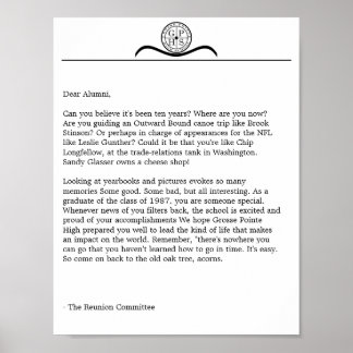 Affiche LETTRE SUPÉRIEURE DE LA GROsse POinte