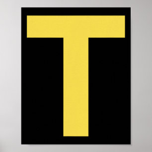 Affiche Lettre T Fun Chipmunk Group Correspondant Hallowee