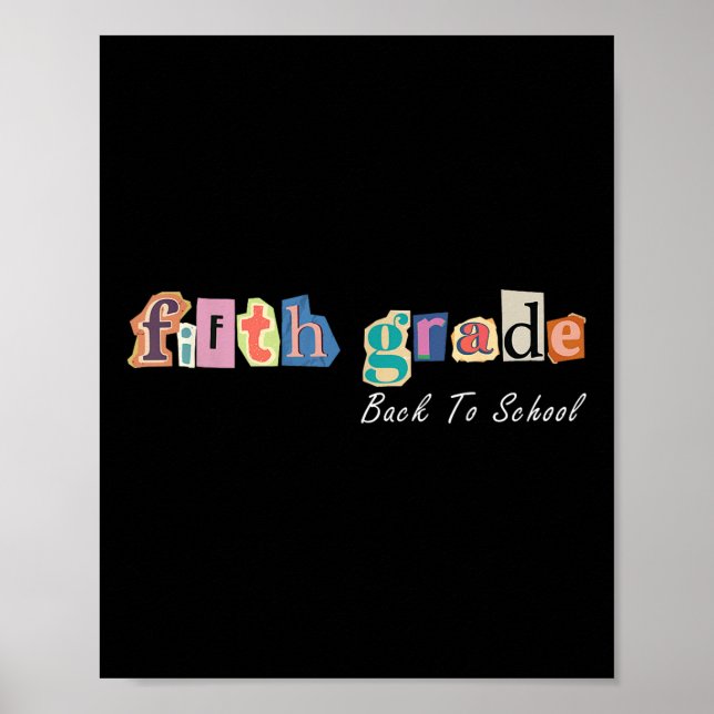 Affiche LETTRE ZINE ENSEIGNANT DE 5E Année Enfants Retour  (Devant)