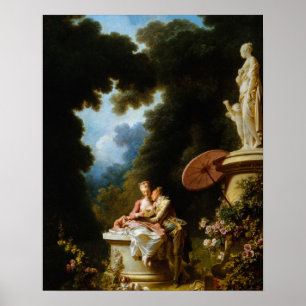 Affiche Lettres d'amour par Jean Honore Fragonard