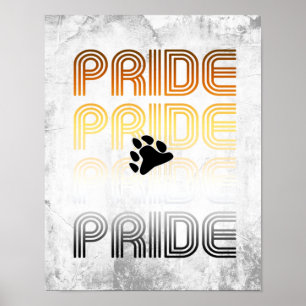 Affiche Lettres de design Motif rétro Paw Pride