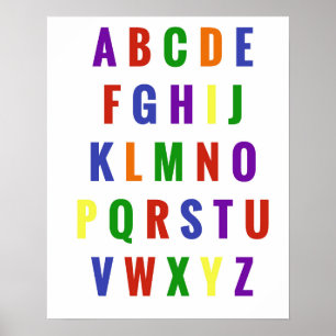 Affiche Lettres de la Salle de Jeux Alphabet Clair Primair