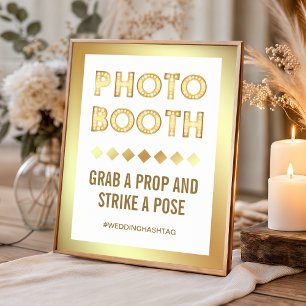 Affiche Lettres de Marquee en Or Vintage pour Photobooth d