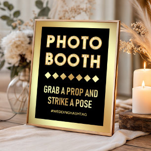 Affiche Lettres de Marquee en Or Vintage pour Photobooth d