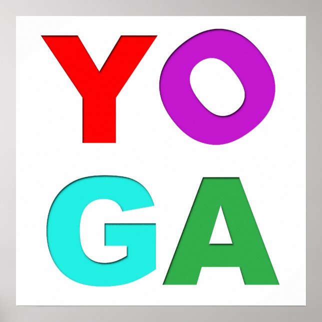 Affiche Lettres de Yoga (Devant)