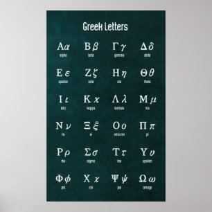 Affiche Lettres grecques