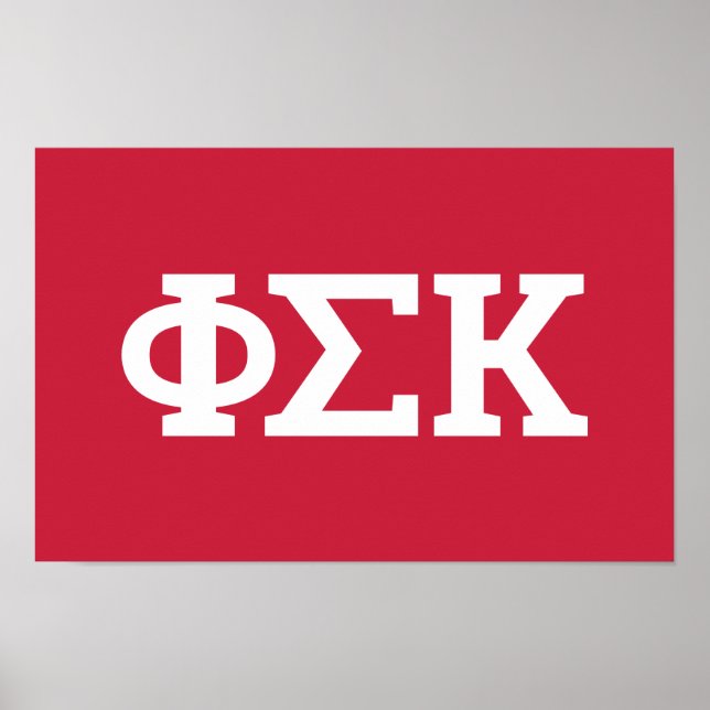 Affiche Lettres Phi Sigma Kappa (Devant)