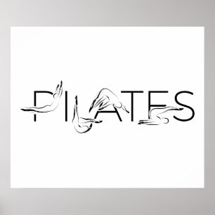 Affiche Lettres Pilates Instructor Pilates