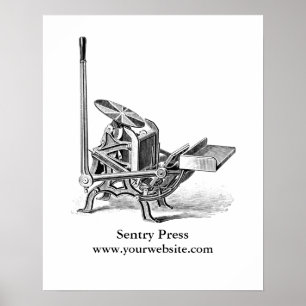 Affiche Lettres vintages C&P Pilote d'impression