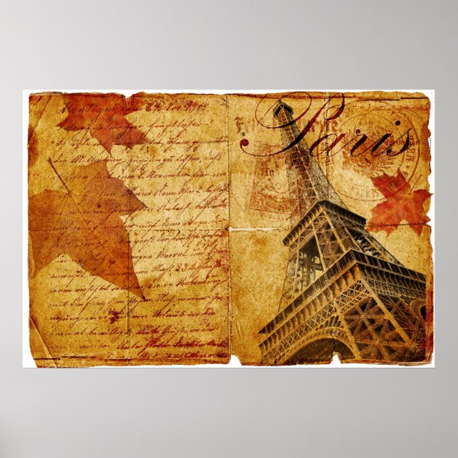 Affiche Lettres vintages de Paris (Devant)