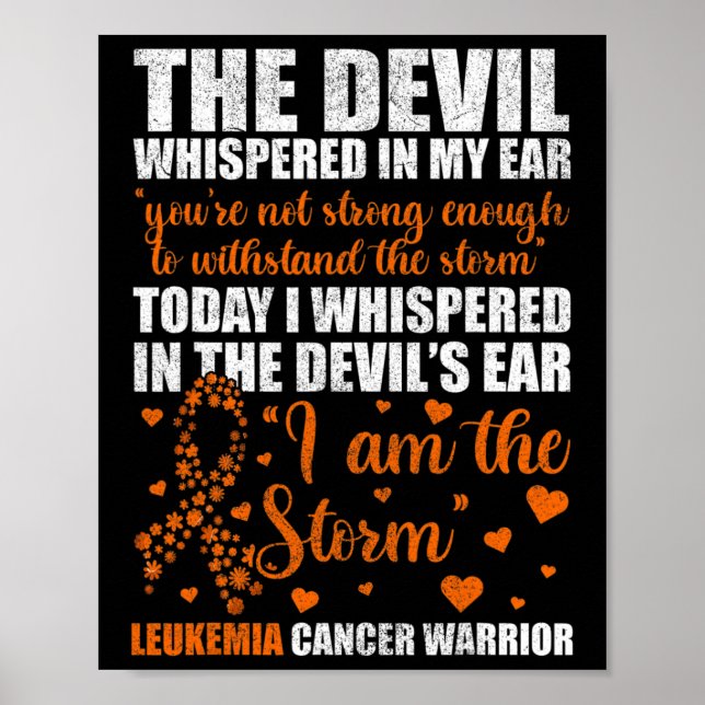Affiche Leucémie Cancer Warrier (Devant)