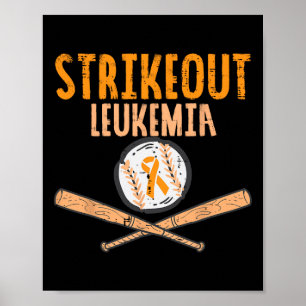 Affiche Leucémie de Strikekee Cancer du Ruban Orange