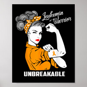 Affiche Leucémie Guerrier Indestructible Conscience Cadeau
