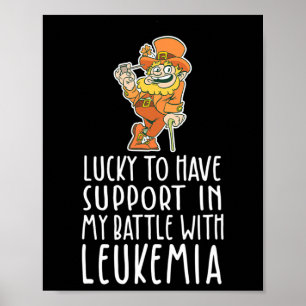 Affiche Leucémie leprechaun A à quatre feuilles de st patr