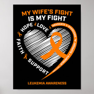 Affiche Leucémie masculine de la femme mariée de sensibili