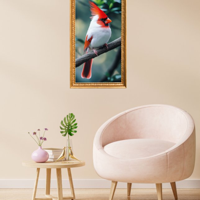 Affiche Leucistic cardinal  (Créateur téléchargé)