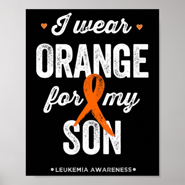 Affiche Leukemia Sensibilisation Je porte du ruban orange  (Devant)