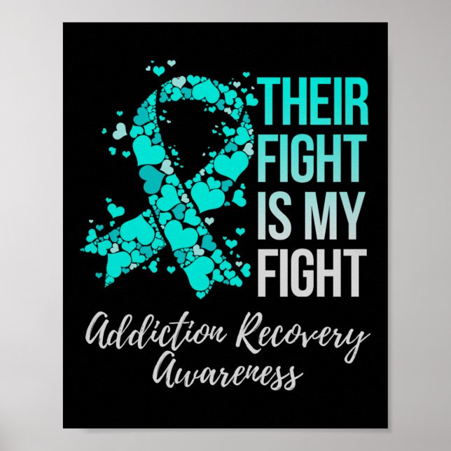 Affiche Leur Combat Est Mon Combat Addiction Récupération (Devant)