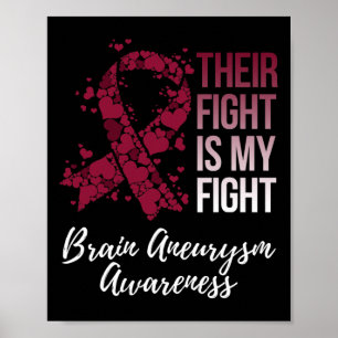 Affiche Leur Combat Est Mon Combattre Cerveau Aneurysme Se