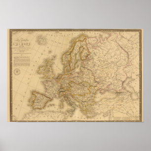 Affiche L'Europe en 1789