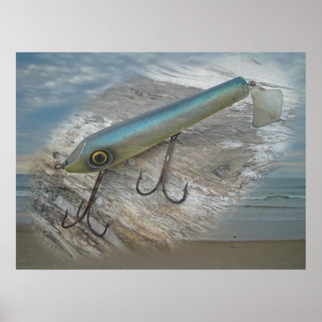 Affiche Leurre de pêche Striper Xpert Surf Slapper Antique (Devant)