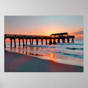 Affiche Levée de soleil de l'île Tybee