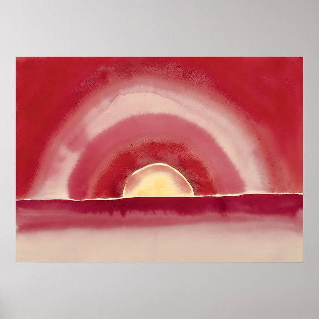Affiche Levée de soleil par Georgia O'Keeffe (Devant)