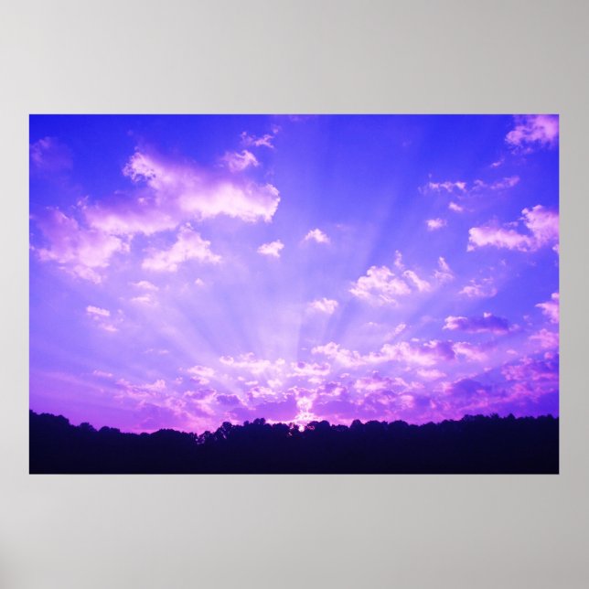 Affiche Levée de soleil violette (Devant)