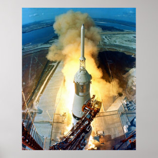 Affiche Levée du véhicule spatial Apollo 11 Saturn V