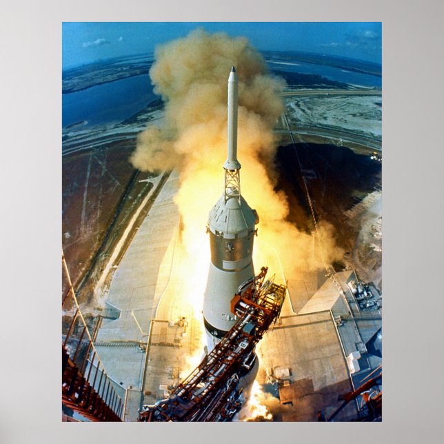 Affiche Levée du véhicule spatial Apollo 11 Saturn V (Devant)