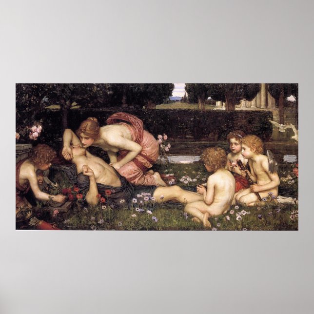 Affiche L'éveil d'Adonis, par J W Waterhouse - 1899 (Devant)