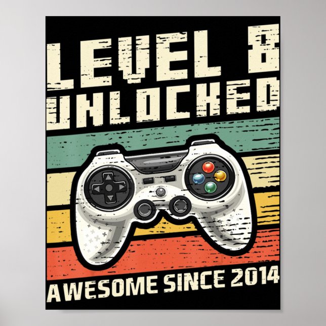 Affiche Level 8 Awesome 2014 Video Game 8th Birth (Devant)