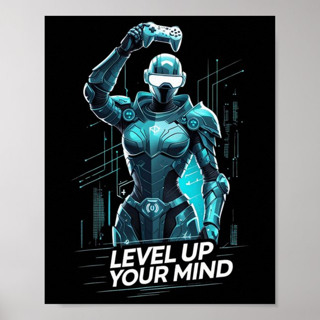 Affiche Level Up Your Mind Ai Gamer  (Devant)