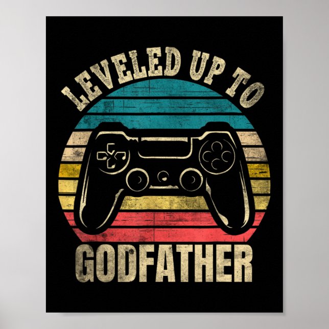 Affiche Leveled Jusqu'Au Parrain Vidéo Gamer Jeu 1 (Devant)