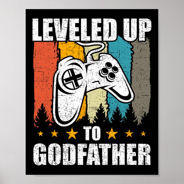 Affiche Leveled Jusqu'Au Parrain Vidéo Gamer Jeu 2 (Devant)