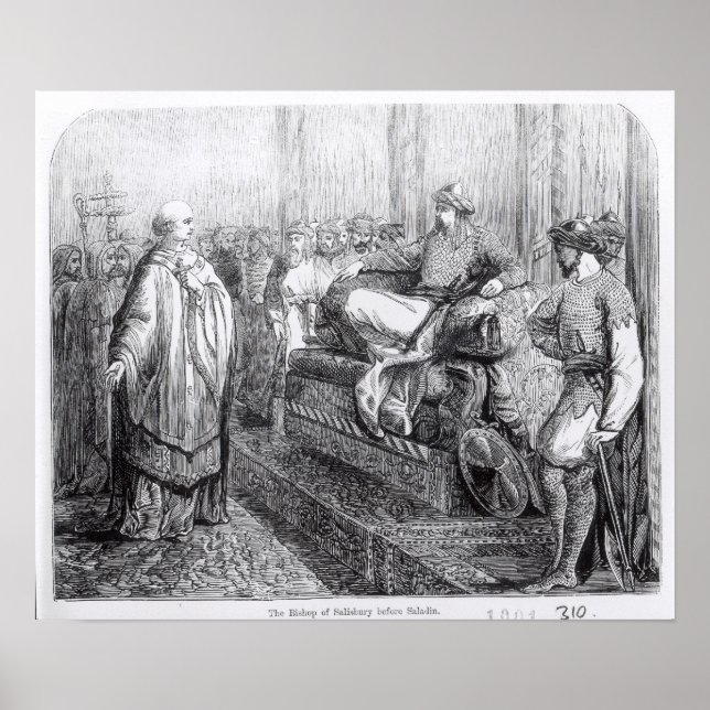 Affiche L'évêque de Salisbury avant Saladin (Devant)